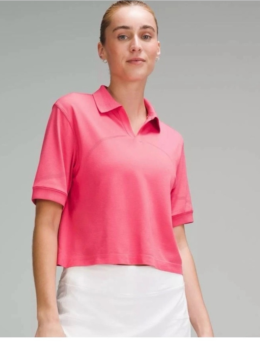 Lululemon Size 6 Swiftly Tech Relaxed Fit Polo color :Lip Gloss